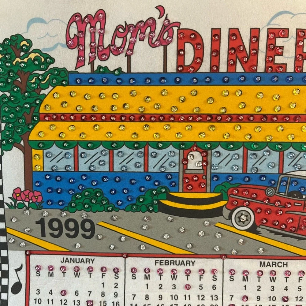 Vintage 1999 Bucilla Calendar Moms Diner Theme